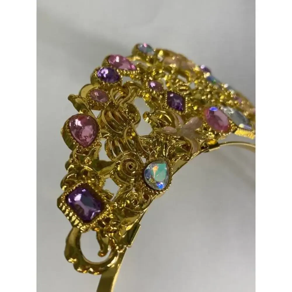 Disney Princess Gold Tiara for Kids Girls Rhinestone Crown Costume Accessory